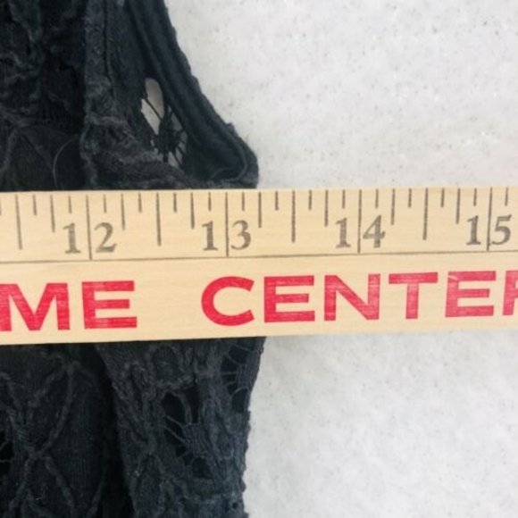 Black Lace Bodycon Sheath Dress Small Sleeveless Lined Keyhole Back As You Wish - Picture 7 of 11